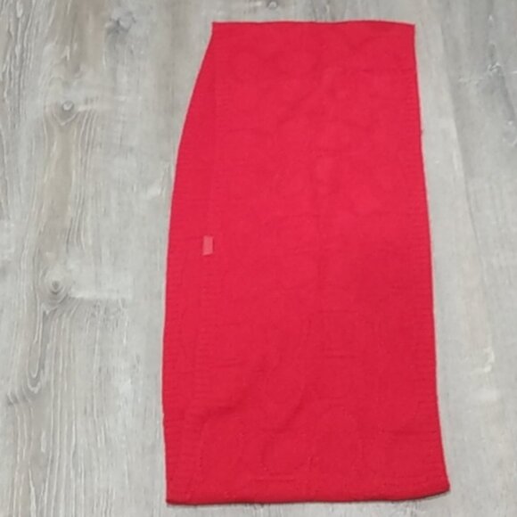 NEW, Coach Cashmere Wool Blend Signature Logo Cable Knit Scarf Shawl - Picture 13 of 16